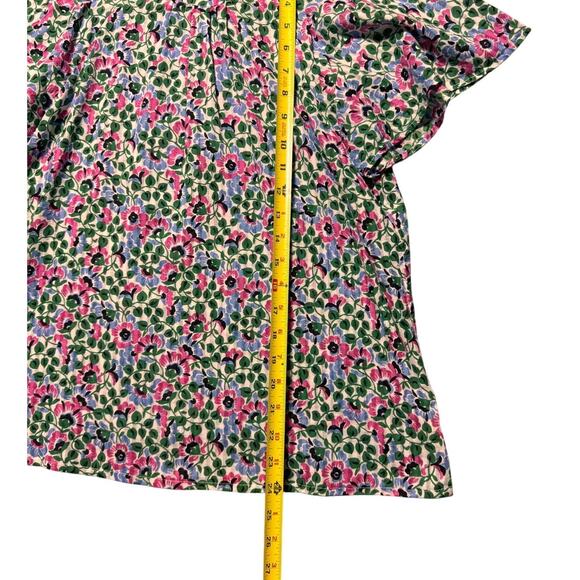 Banjanan womens micro floral blouse xs Multi cottage core - Picture 9 of 10